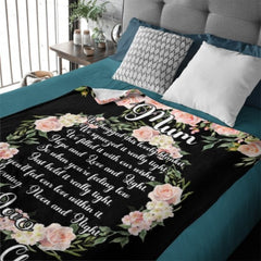 Custom Kids Name Floral Blanket - Gifts for Mom on Mother's Day - ARNOVIC