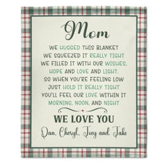 Custom kids name Grandma Blanket - Gift for Grandma Nana Mom Birthday Mother's day - ARNOVIC