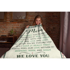 Custom kids name Grandma Blanket - Gift for Grandma Nana Mom Birthday Mother's day - ARNOVIC