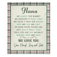 Custom kids name Grandma Blanket - Gift for Grandma Nana Mom Birthday Mother's day - ARNOVIC