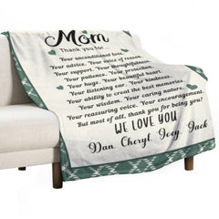 Custom kids name Grandma Soft Blanket - Gift for Grandma Nana Mom Birthday Mother's day - ARNOVIC