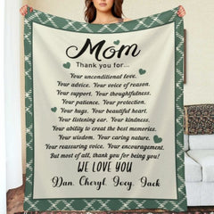 Custom kids name Grandma Soft Blanket - Gift for Grandma Nana Mom Birthday Mother's day - ARNOVIC