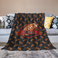 Custom Name Sporty Fun Blanket - Gift for Sports Lover - OLESA