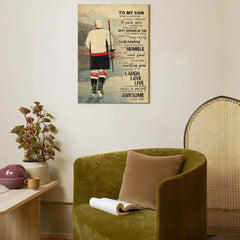 Custom Personalized Ice Hockey Canvas Wall Art - Hockey Gifts, Gifts For Hockey Players And My Son - OLESA