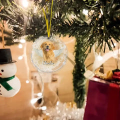 Custom Pet Photo Personalized Memorial Christmas Ornament for Pet Owners - If Love Alone Could Have Kept You Here You Would Have Lived Forever - OLESA