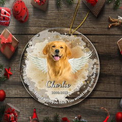 Custom Pet Photo Personalized Memorial Christmas Ornament for Pet Owners - If Love Alone Could Have Kept You Here You Would Have Lived Forever - OLESA