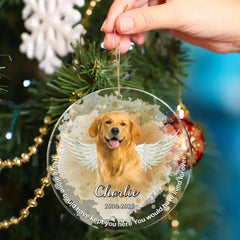 Custom Pet Photo Personalized Memorial Christmas Ornament for Pet Owners - If Love Alone Could Have Kept You Here You Would Have Lived Forever - OLESA