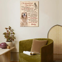Custom Pet Sympathy Canvas Personalized Dog Memorial Wall Art - The Moment That You Left Me - OLESA