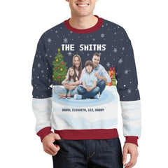 Custom Photo Best Family Ever - Family Personalized Custom Ugly Sweatshirt - OLESA