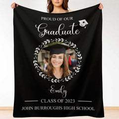 Custom Photo Graduation Blanket Senior 2023 – Memorial Gifts - ARNOVIC