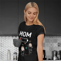 Custom Photo Mom Needs A Nap - Family Personalized Custom Unisex T-shirt - Gift For Mom Grandma - OLESA