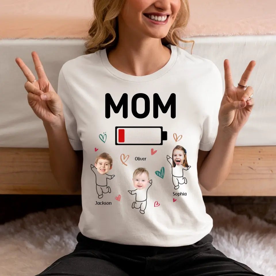 Custom Photo Mom Needs A Nap - Family Personalized Custom Unisex T-shirt - Gift For Mom Grandma - OLESA