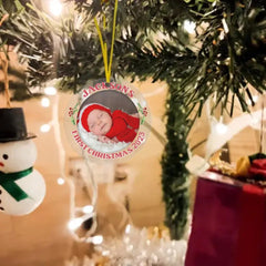 Custom Photo My First Christmas - Family Personalized Custom Ornament - OLESA
