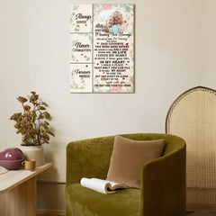 Custom Photo Personalized Memorial Canvas Wall Art - Always Loved - OLESA