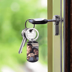 Custom Photo Personalized Stainless Keychain - Drive Safe I Need You Here - OLESA