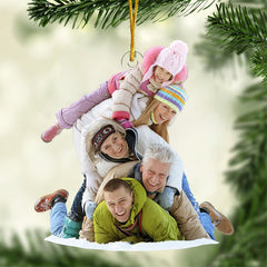 Custom Photo There’s No Place Like Home For The Holidays - Custom Ornament - Christmas Gift For Family Members - OLESA