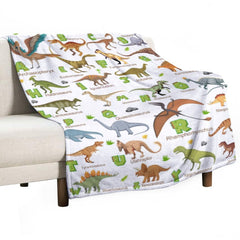 Cute Alphabet Dinosaur Blanket for Boys - OLESA