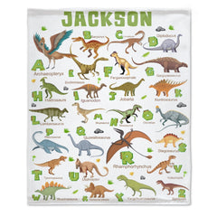 Cute Alphabet Dinosaur Blanket for Boys - OLESA