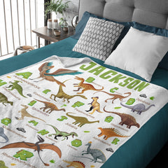 Cute Alphabet Dinosaur Blanket for Boys - OLESA