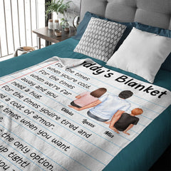 Daddy's Blanket - Personalized Blanket - Birthday, Father's Day Gift For Father, Dad, Papa - OLESA