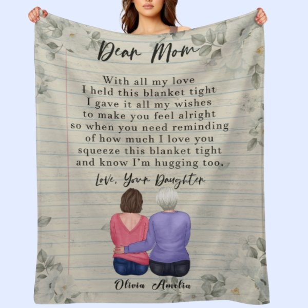 Dear Mom - Personalized Blanket - Birthday, Mother's Day Gift For Mom, Mother - OLESA