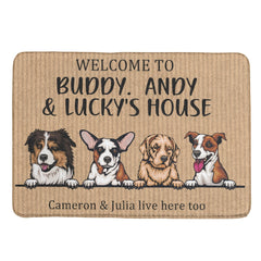 Dog - Welcome To Dog's House - Funny Personalized Dog Decorative Mat, Doormat - OLESA