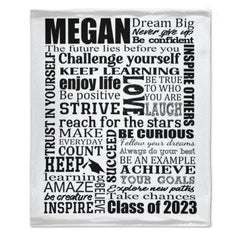 Dream Big Graduation Custom Name Blanket - OLESA
