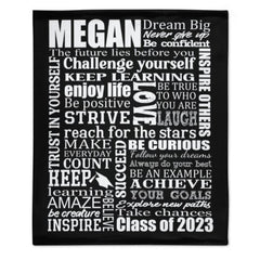 Dream Big Graduation Custom Name Blanket - OLESA