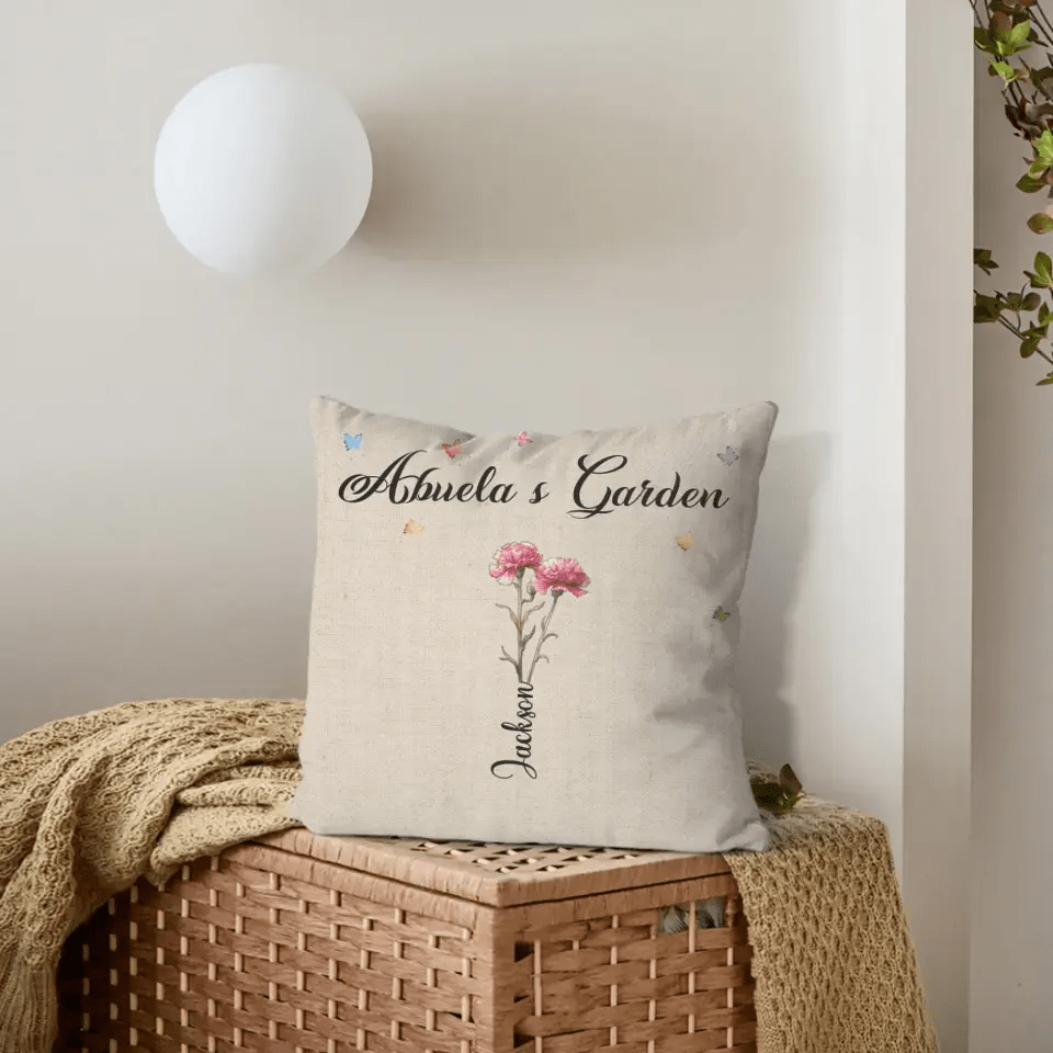 Family Personalized Custom Pillow - Grandma's Garden - OLESA
