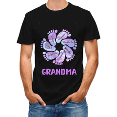 Family Personalized Custom Unisex T-shirt - Birthday Gift For Grandma, Happiness Is Being A Grandma - OLESA