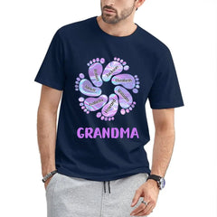 Family Personalized Custom Unisex T-shirt - Birthday Gift For Grandma, Happiness Is Being A Grandma - OLESA