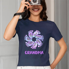 Family Personalized Custom Unisex T-shirt - Birthday Gift For Grandma, Happiness Is Being A Grandma - OLESA