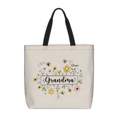 Family Personalized Garden Bees Zippered Bag For Grandma - OLESA