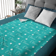 Personalized Name High Quality Super Soft Fleece Blanket For Family Friends Kids