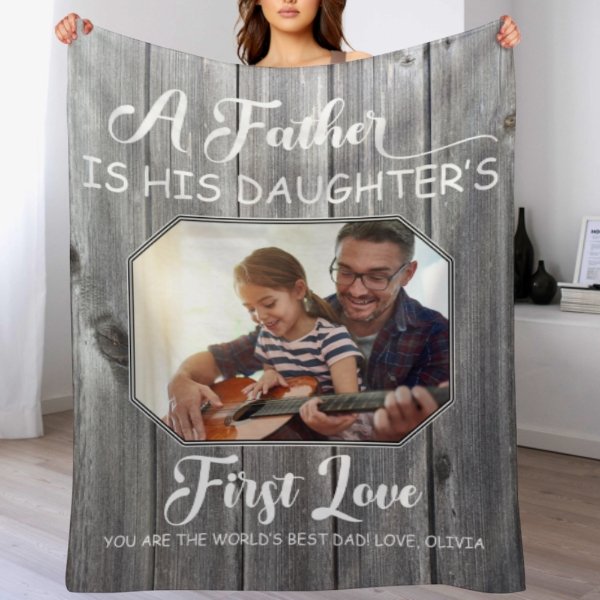 First Memories Photo Blanket - Gift for Dad - OLESA