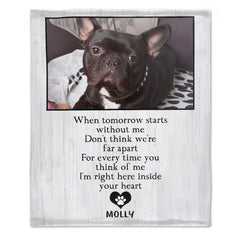 For Every Time You Think Of Me, I'm Right Here Inside Your Heart - Upload Image, Personalized Blanket - ARNOVIC
