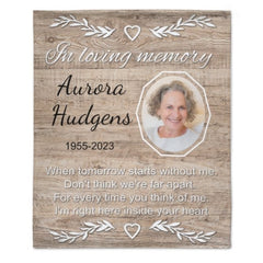 For Every Time You Think Of Me, I'm Right Here Inside Your Heart - Upload Image - Personalized Blanket - ARNOVIC