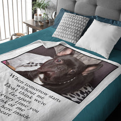 For Every Time You Think Of Me, I'm Right Here Inside Your Heart - Upload Image, Personalized Blanket - ARNOVIC