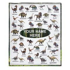 Free Shipping✈️ Personalized Dinosaur Custom Blanket - OLESA