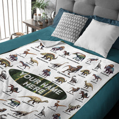 Free Shipping✈️ Personalized Dinosaur Custom Blanket - OLESA