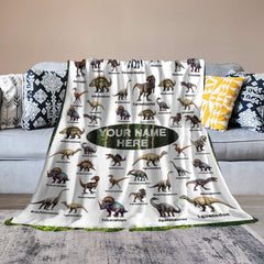 Free Shipping✈️ Personalized Dinosaur Custom Blanket - OLESA