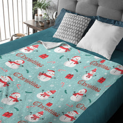 Free Shipping✈️Christmas Snowman Personalized Name Blanket Christmas Gift - OLESA