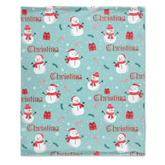 Free Shipping✈️Christmas Snowman Personalized Name Blanket Christmas Gift - OLESA