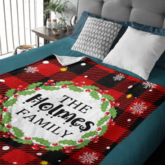 Free Shipping✈️Custom Christmas Buffalo Plaid Blanket - OLESA