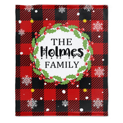 Free Shipping✈️Custom Christmas Buffalo Plaid Blanket - OLESA