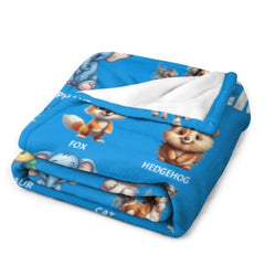 Free Shipping✈️Cute Animal Names Custom Personalized Blanket - Gifts for Kids - OLESA