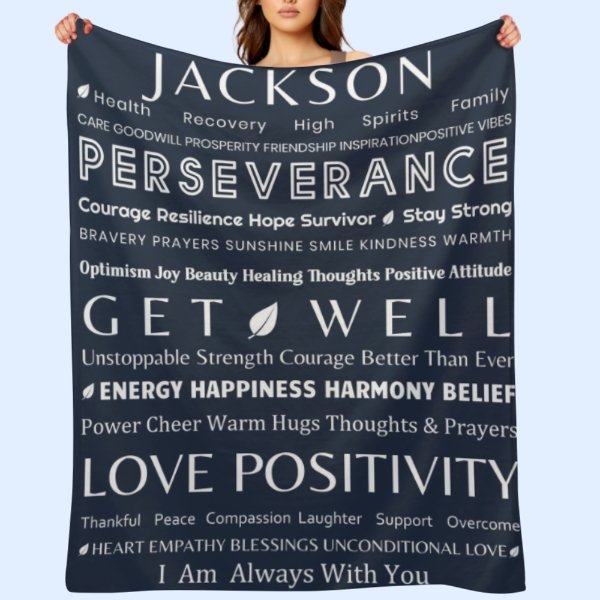 Free Shipping✈️Healing Blanket Get Well Soon Gift - For Family Friends With Positive Energy, Comfort, Love For Recovery - OLESA