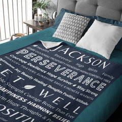 Free Shipping✈️Healing Blanket Get Well Soon Gift - For Family Friends With Positive Energy, Comfort, Love For Recovery - OLESA