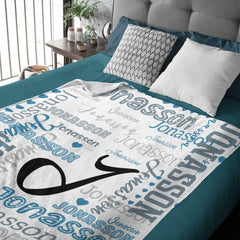 Free Shipping✈️Multicolor Name Personalized Custom Blanket - Perfect for Birthday Gifts - OLESA