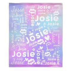 Free Shipping✈️Multicolor Name Personalized Custom Blanket - Perfect Gifts for Birthday - OLESA